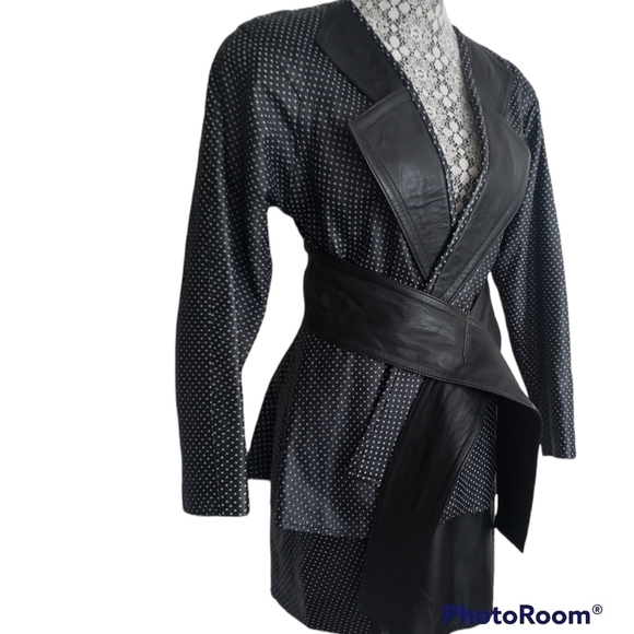 VTG Leather Skirt Suit - Picture 4 of 16